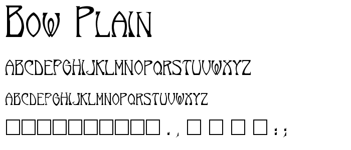 Bow Plain font